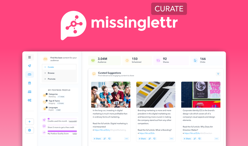 AppSumo Deal - Missinglettr Curate