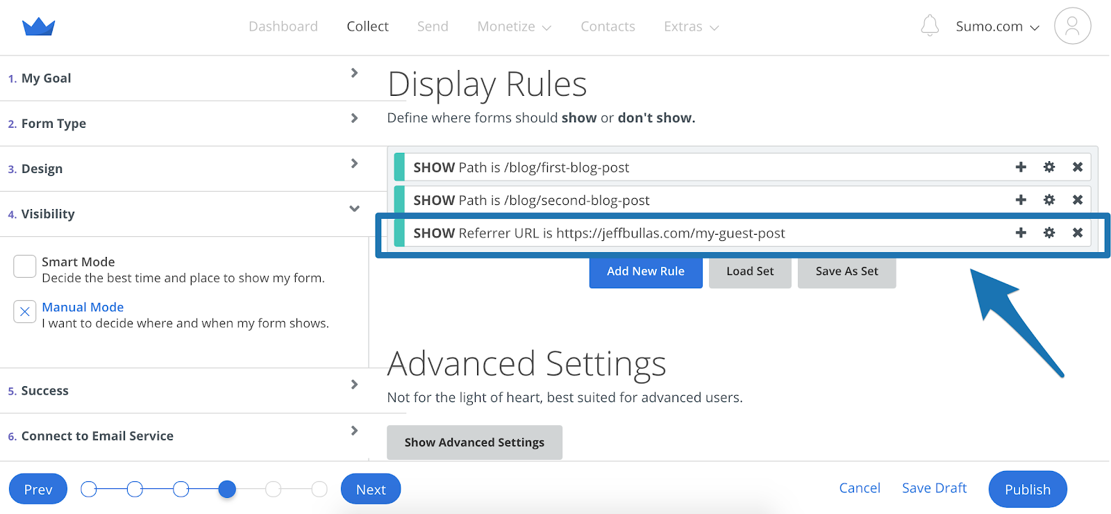 Screenshot showing the Sumo dashboard