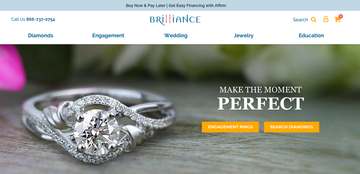 Brilliance website home page